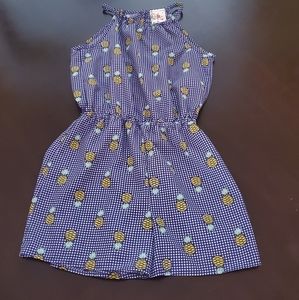 Jenna & Jessie Girls Pineappl pint Romper Size 10